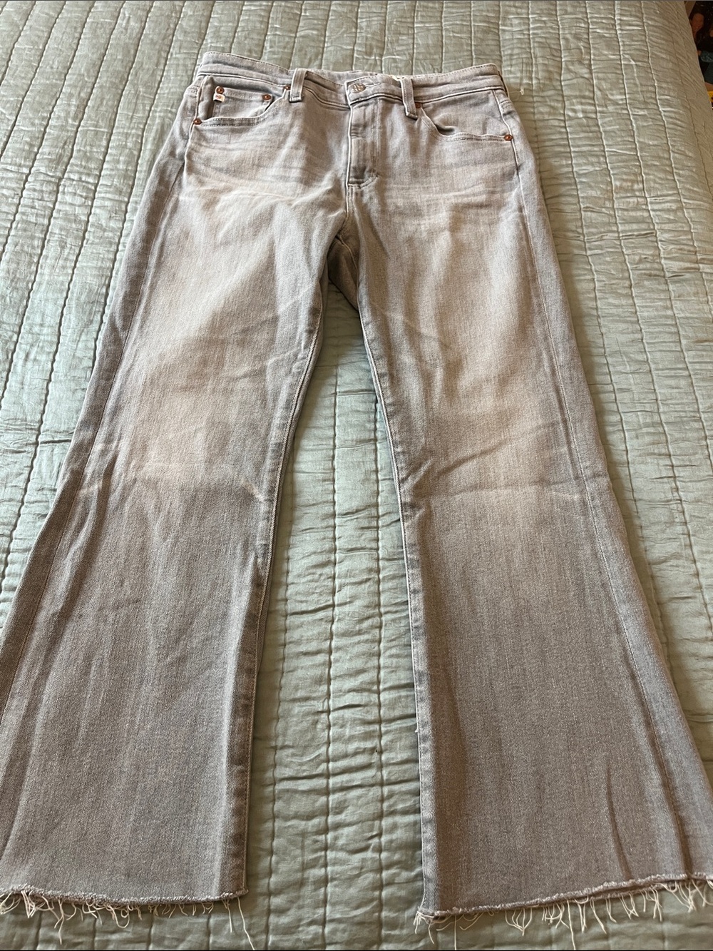 Ag Adriano Goldschmied Light Gray Denim Jeans